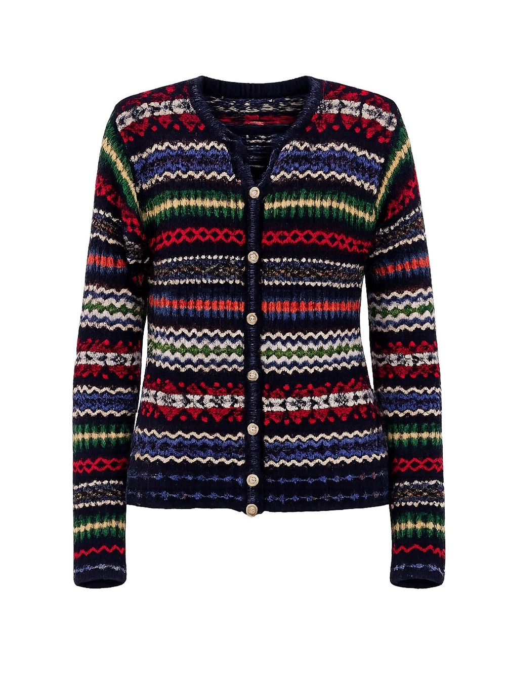 Vintage Talbots Fair Isle Y2K Cardigan Sweater Women’s Sp Nordic Cottagecore - Picture 2 of 8